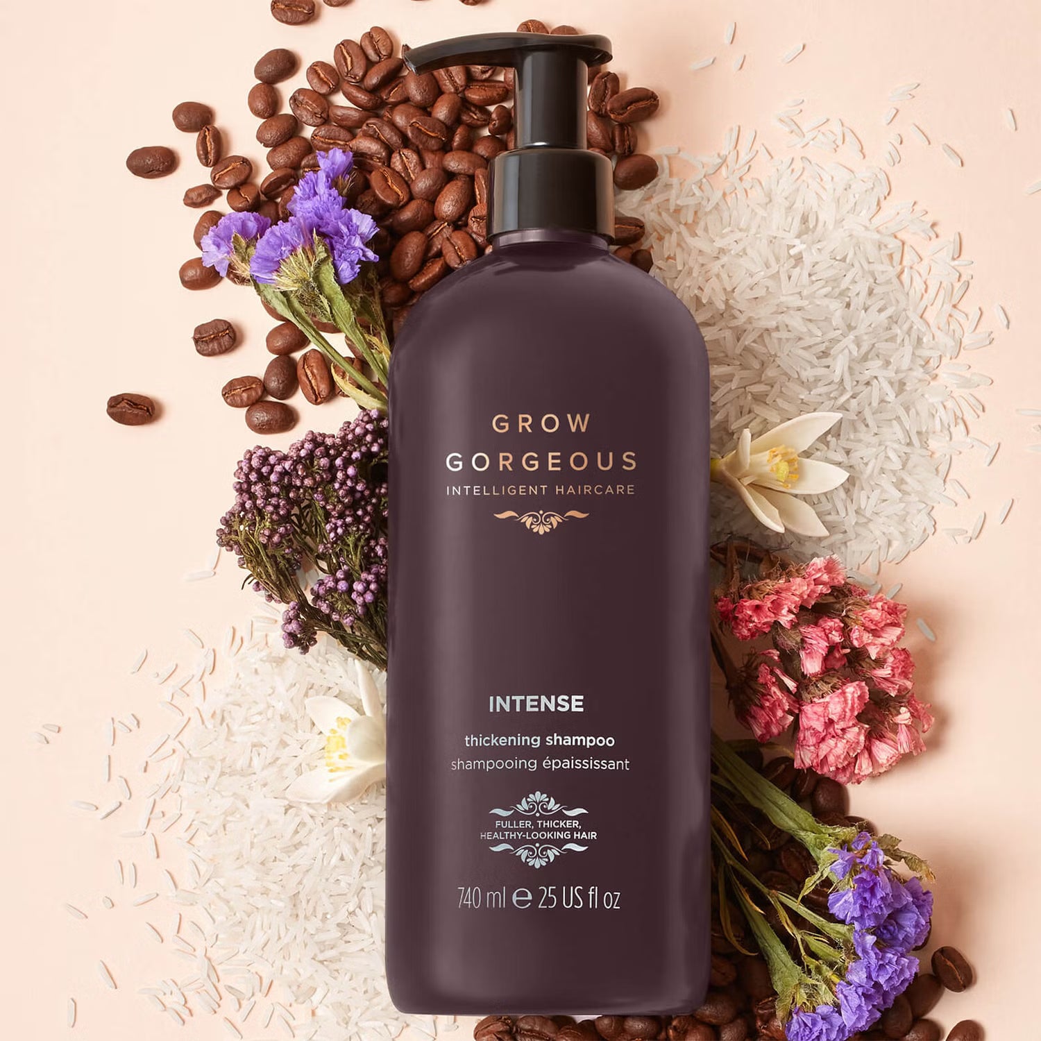 GROW GORGEOUS Intense Thickening Shampoo Supersize - Интенсивный шампунь для густоты волос, 740мл