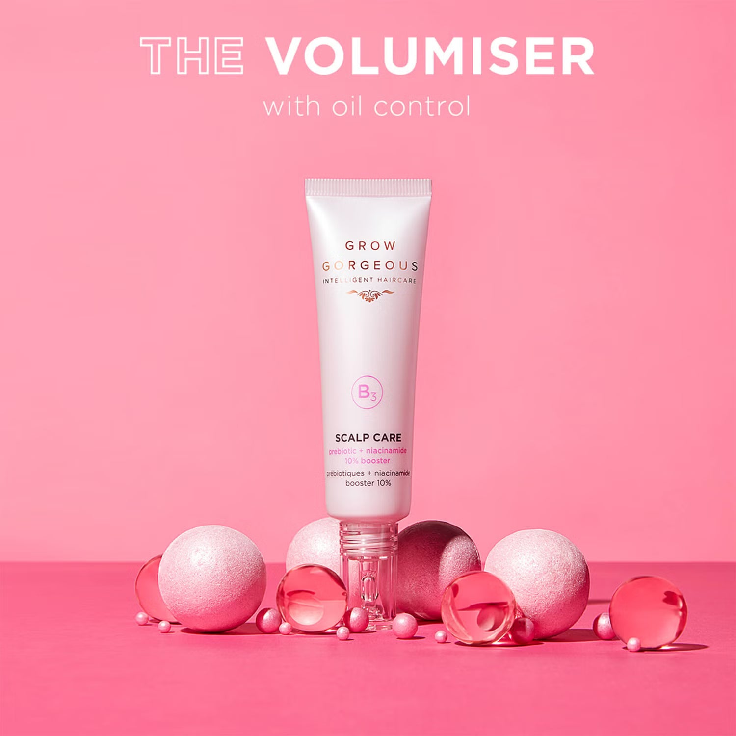 GROW GORGEOUS Scalp Care Volumising Niacinamide 10% Booster + Prebiotic, 30ml