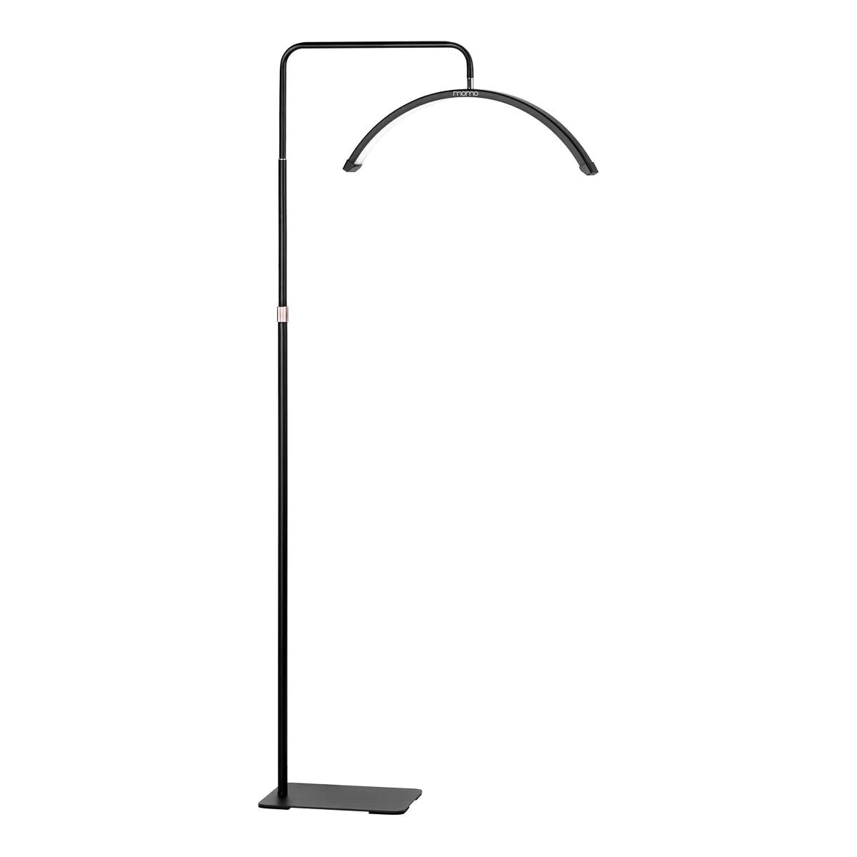 Skropstu un grima bezēnas LED lampa Momo Melna ar pamatni