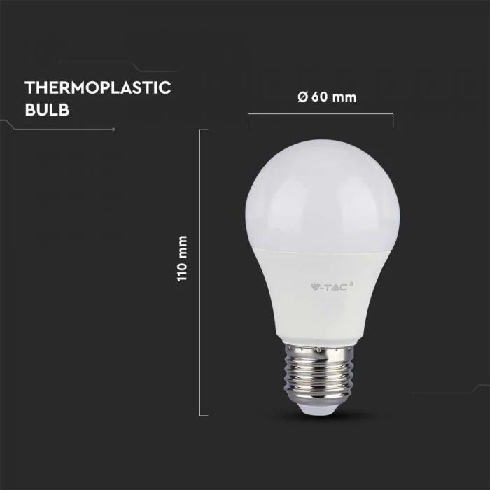 E27 10.5W(1055Lm) LED Spuldze, SAMSUNG, A60, IP20, auksti balta gaisma 6500K