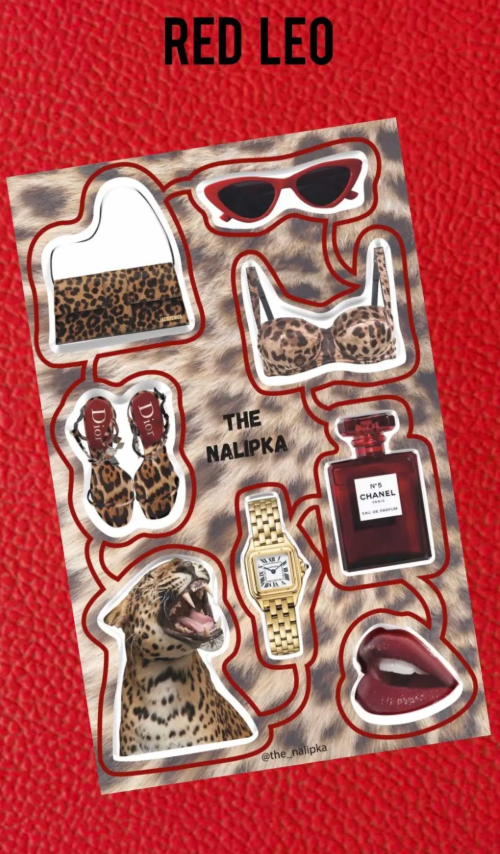 VS Nails Sticker Pack Red