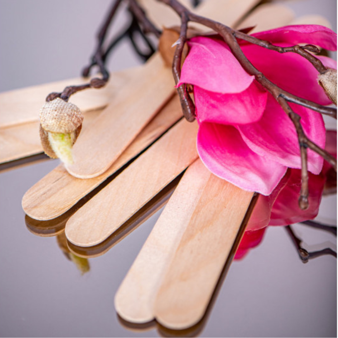 PW Деревянные шпатели для ваксации 100 gab.14cm x 0.5cm