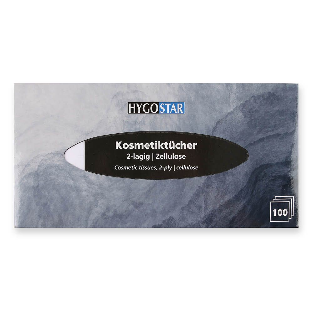 Cosmetic Tissues, 2-Ply Made of Cellulose by Hygostar, 100pcs