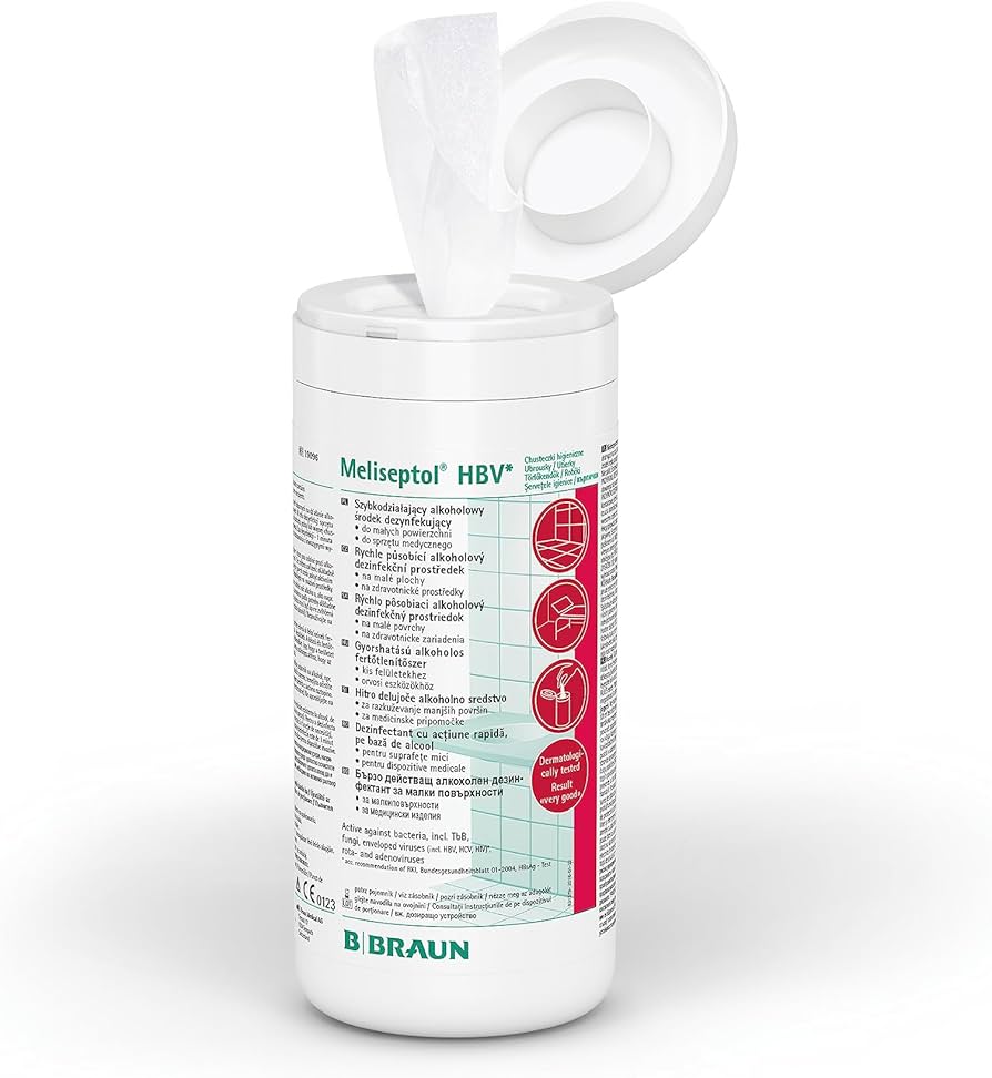 Meliseptol Салфетки HBV 100 шт., дезинфекция поверхностей