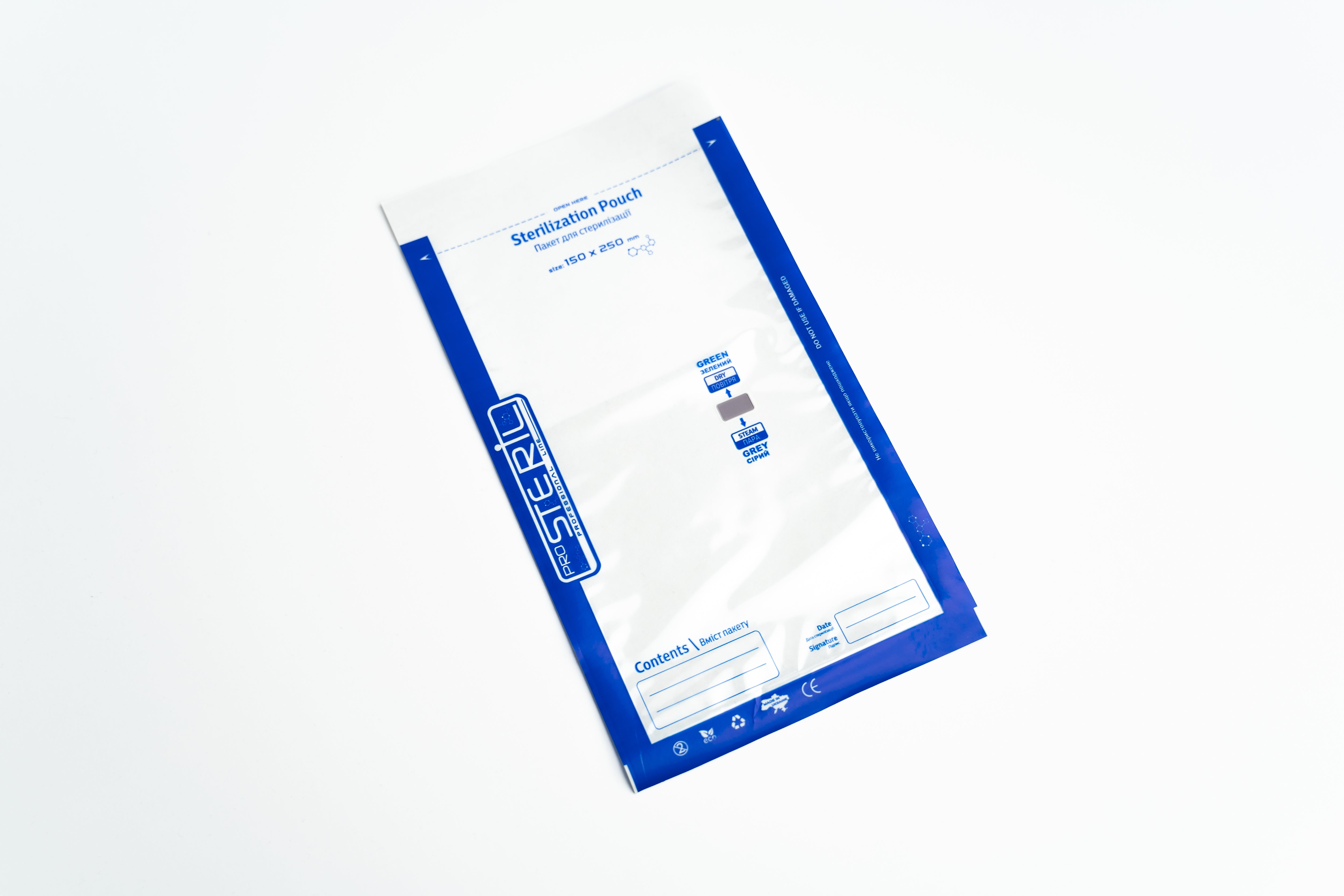 ProSteril Karstā gaisa & Autoklāva sterilizācijas maisiņi 150x250mm CPW caurspīdīgi ar indikatoru 100gab.