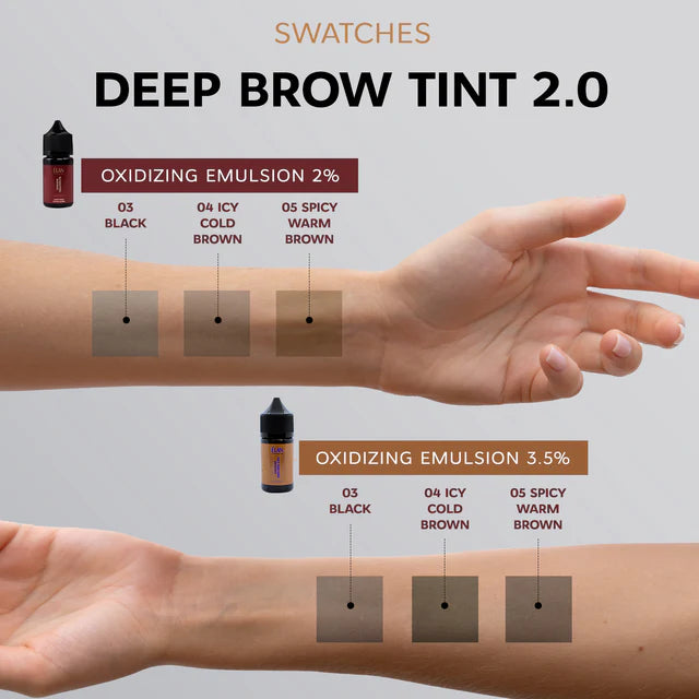 Elan Ilgstošs uzacu tonis «DEEP BROW TINT», 03 BLACK Melns 20ml