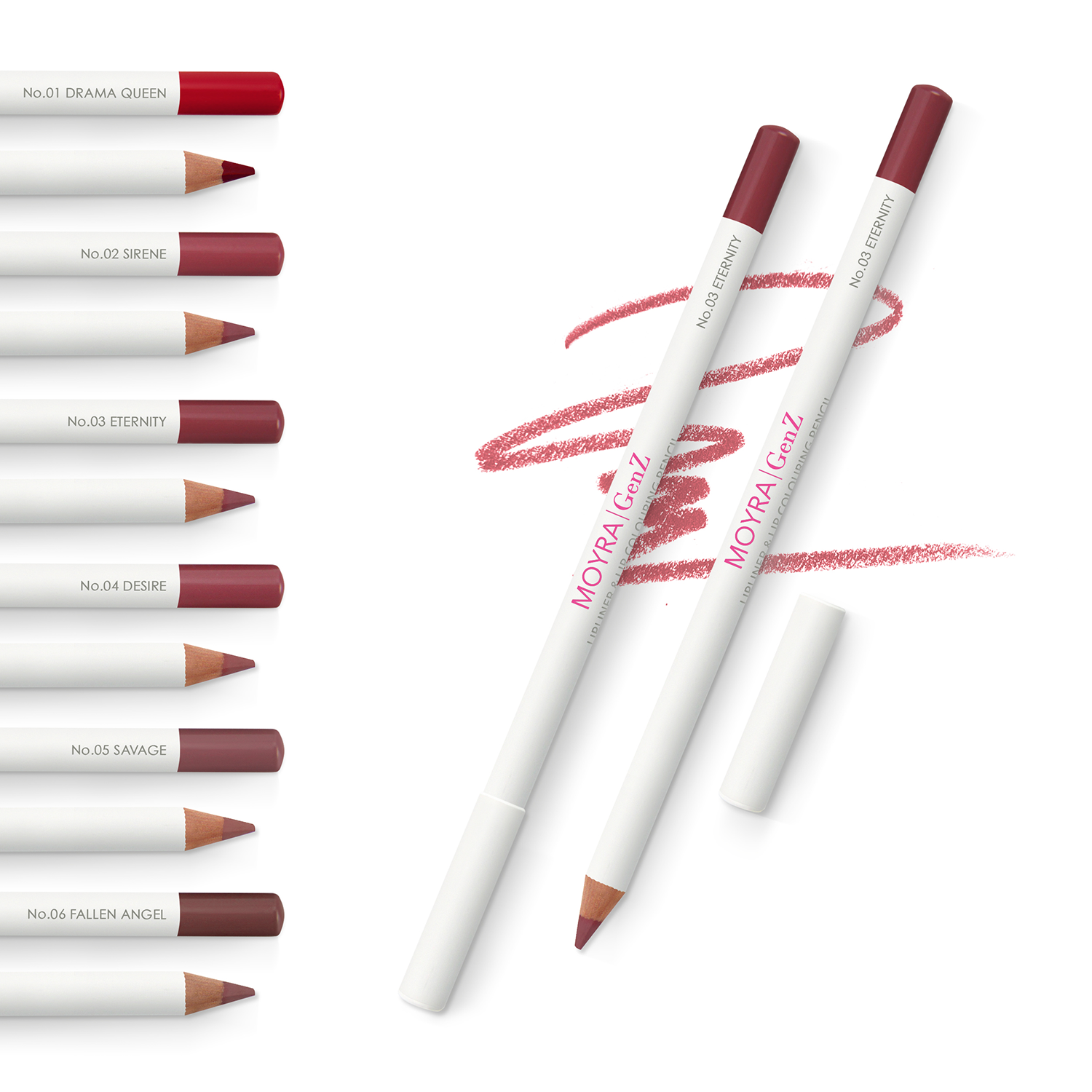 MOYRA GenZ Lipliner & Lip – Lippenkonturenstift und Lippenstift 03 Eternity