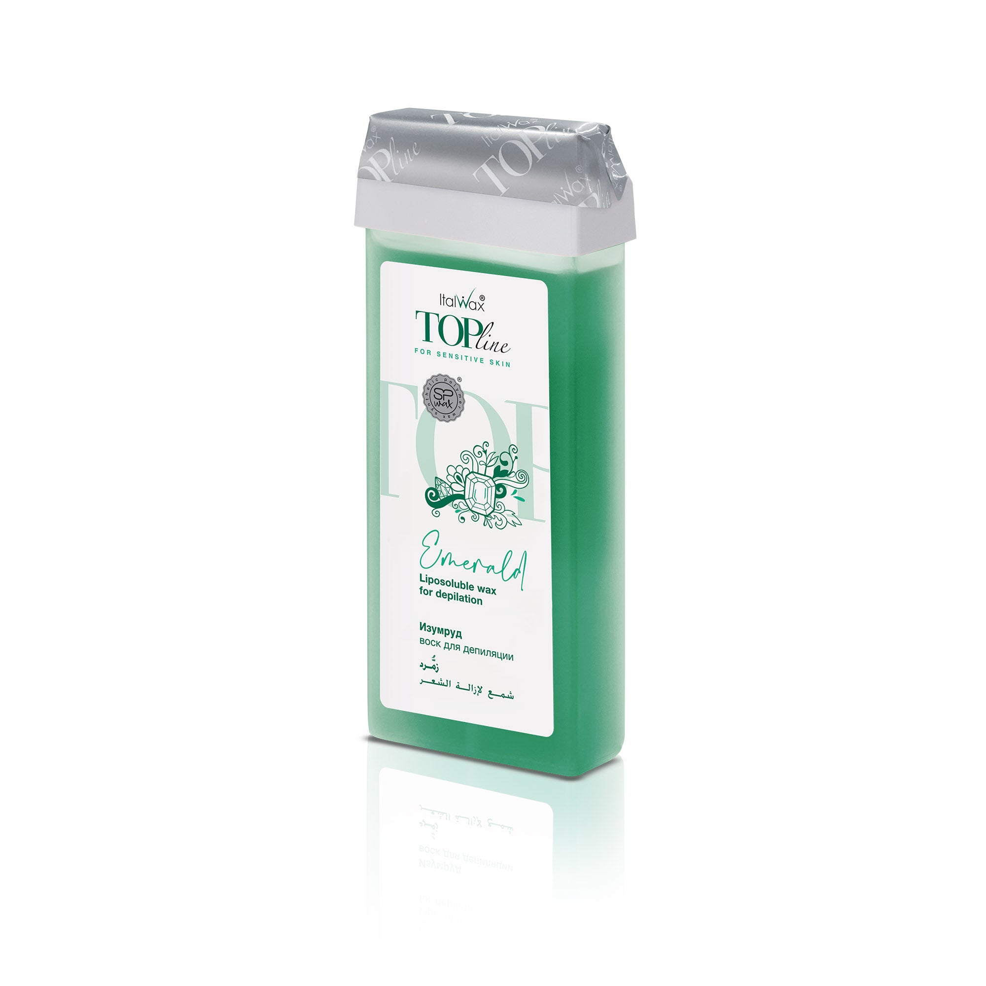ItalWax Depilatory wax in cartridge TOPline - EMERALD 100 ml