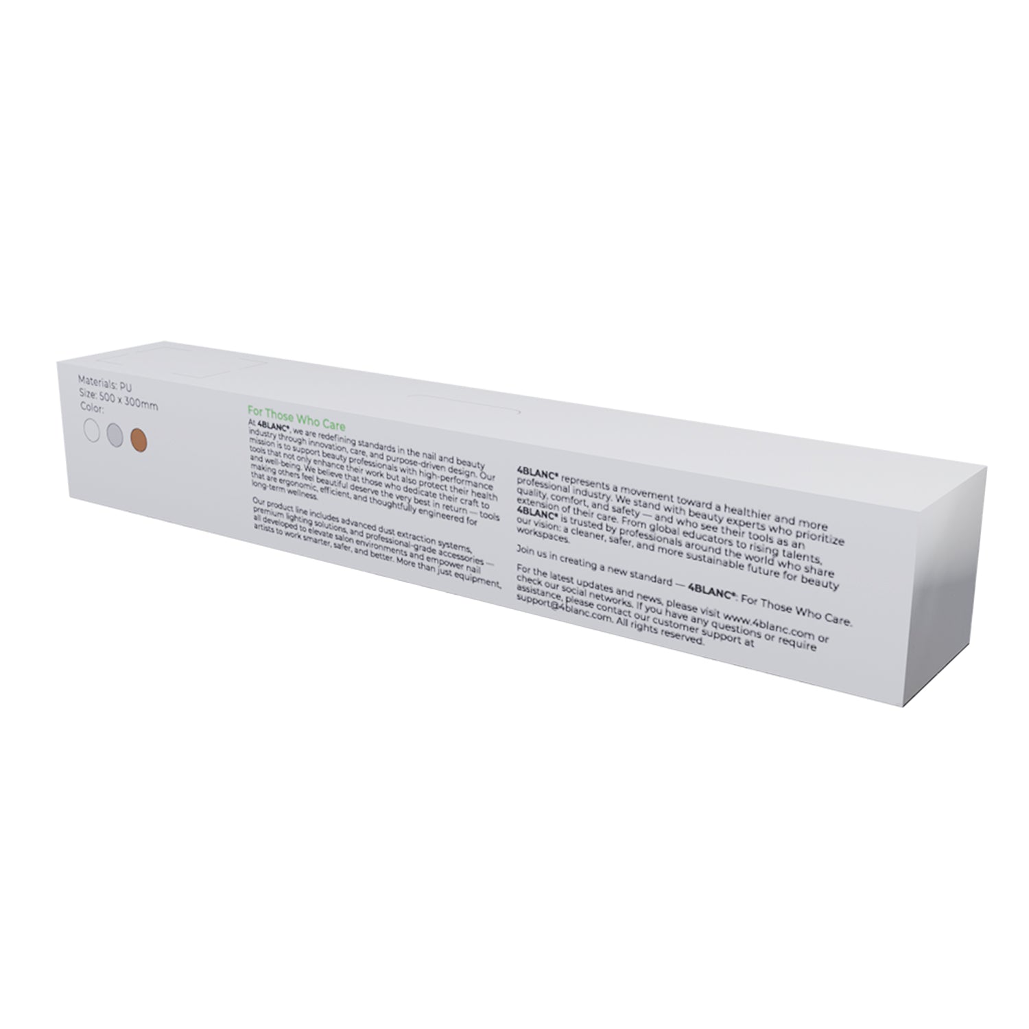 4BLANC Manicure Table Mat, White