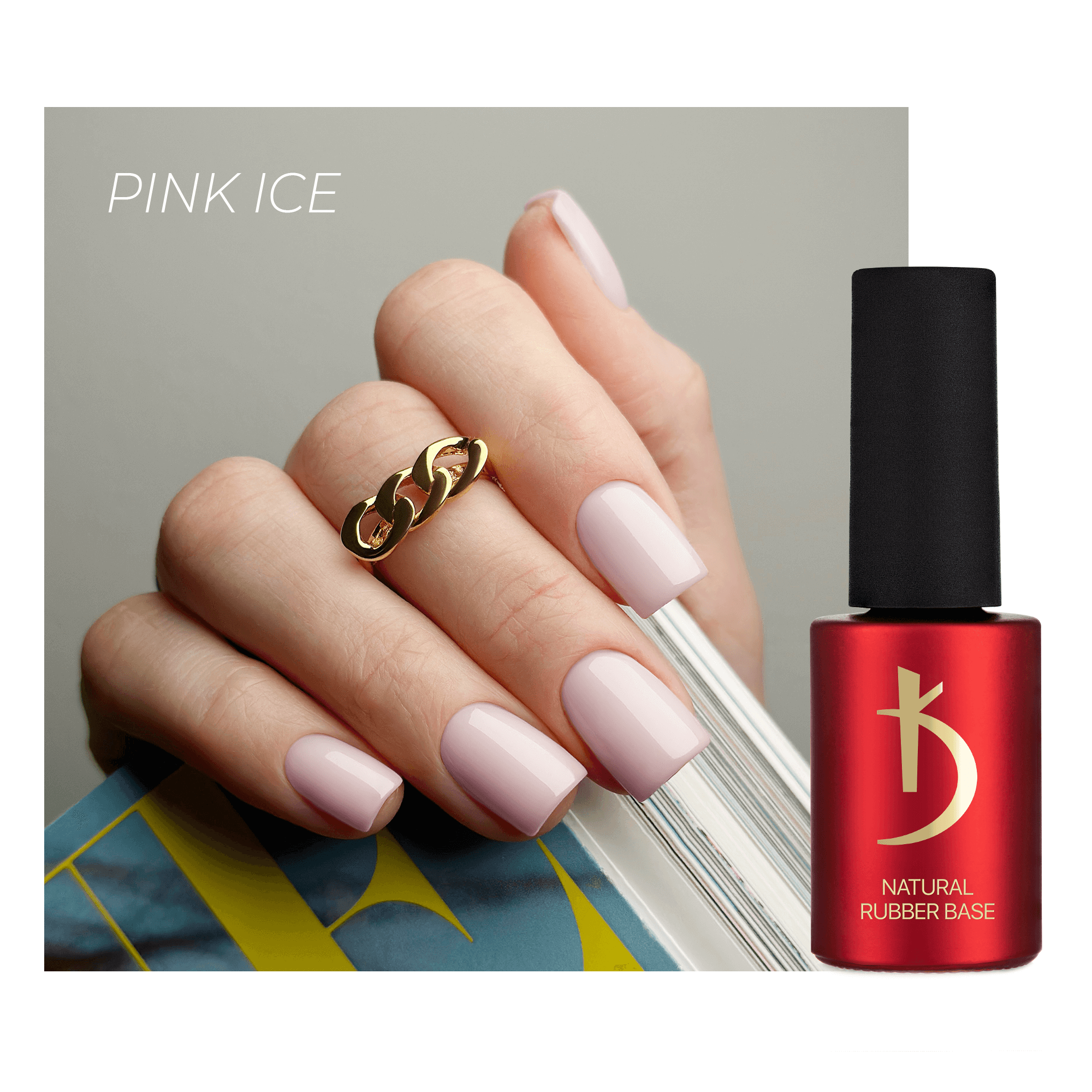KODI NATURAL RUBBER BASE (PINK ICE), 15 ML