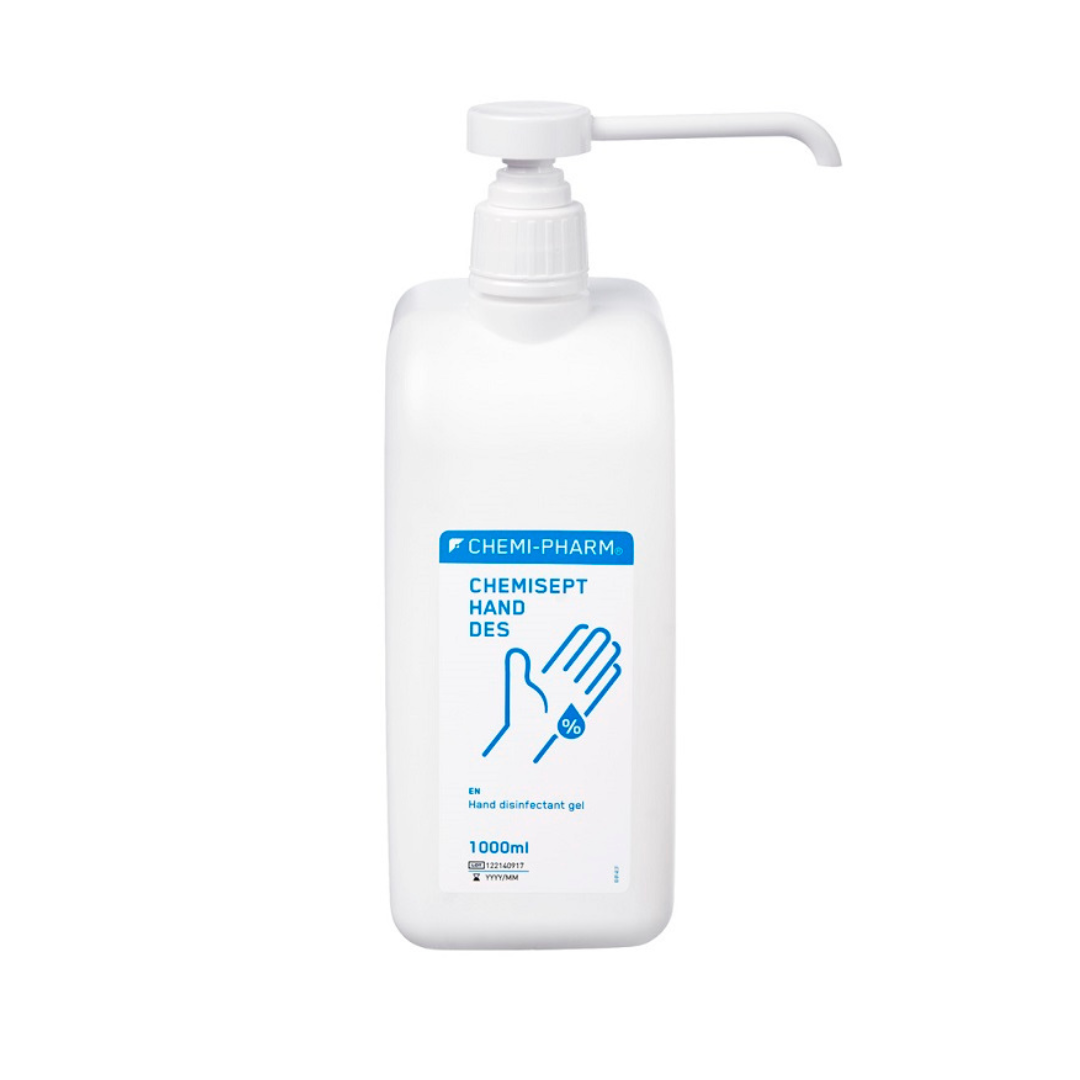 CHEMISEPT HAND DES hand disinfectant gel 1000 ml, with sprayer