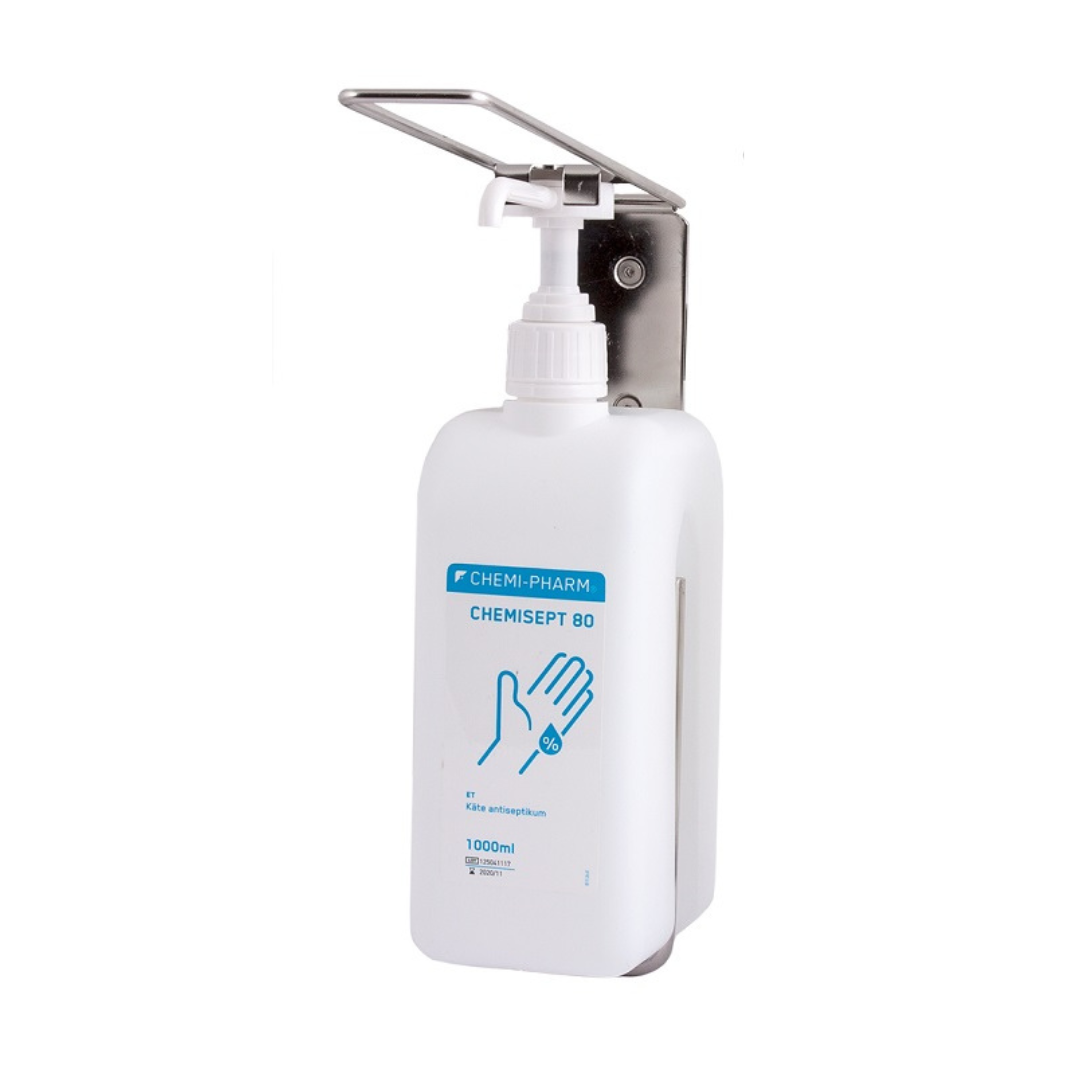 CHEMI Dozators rāmis pudelei CHEMI-PHARM ar elkoņa mehānismu, 1000 ml