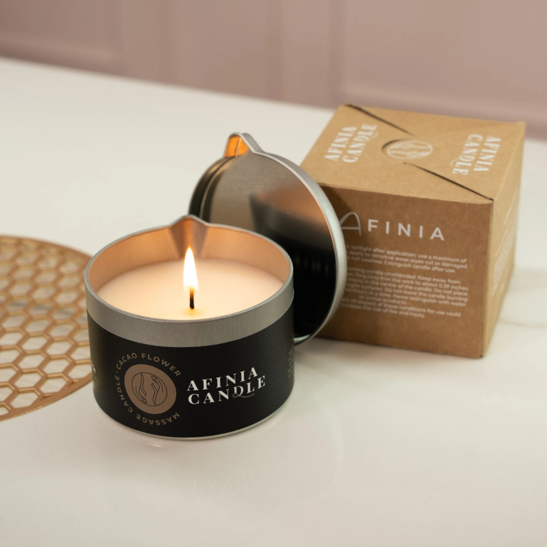 Afinia Aromamassagekerze „Cacao Flower“, 150 g