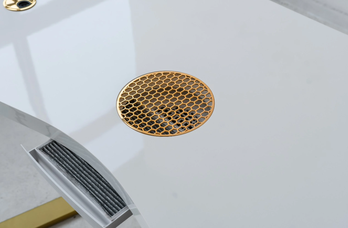 Afinia Manicure table Art Deco X Black with built-in dust collector NDC 2000