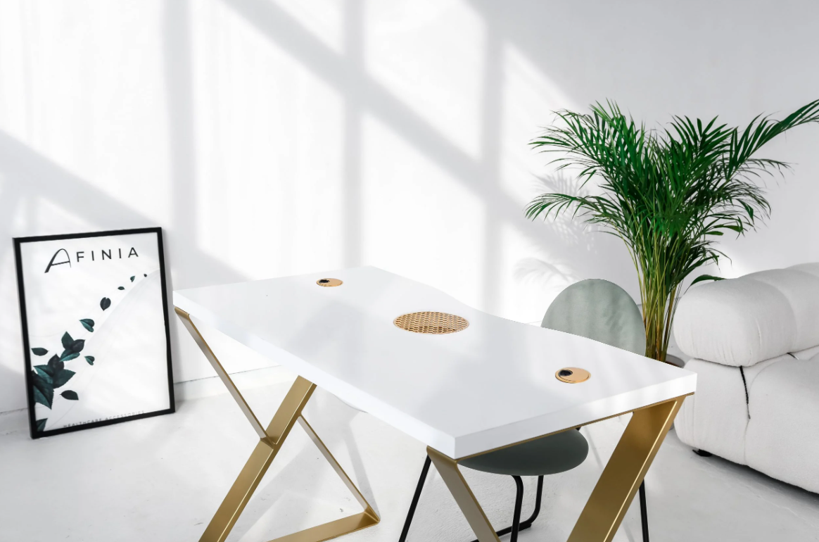 Afinia Manicure table Art Deco X Black with built-in dust collector NDC 2000