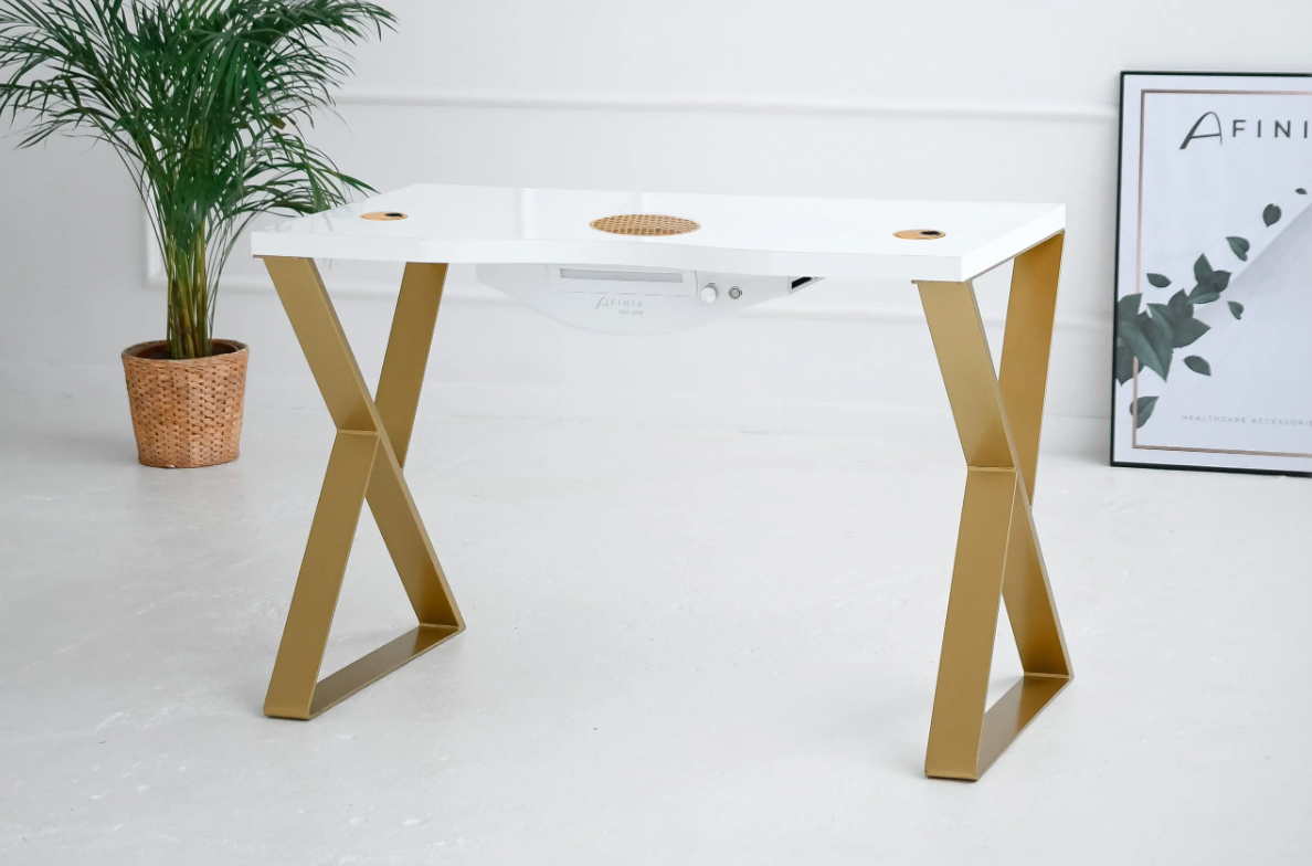 Afinia Manicure table Art Deco X Black with built-in dust collector NDC 2000