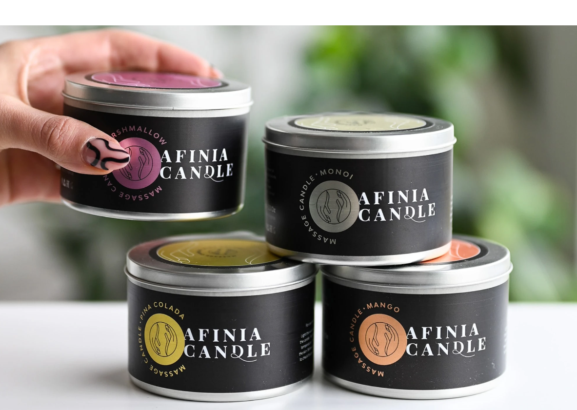 Afinia aromatic massage candle Monoi 150gr