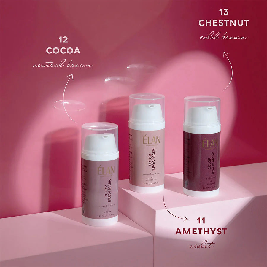 ELAN Tonējoša uzacu maska, Color Brow Mask 2in1 Amethyst, 10 ml