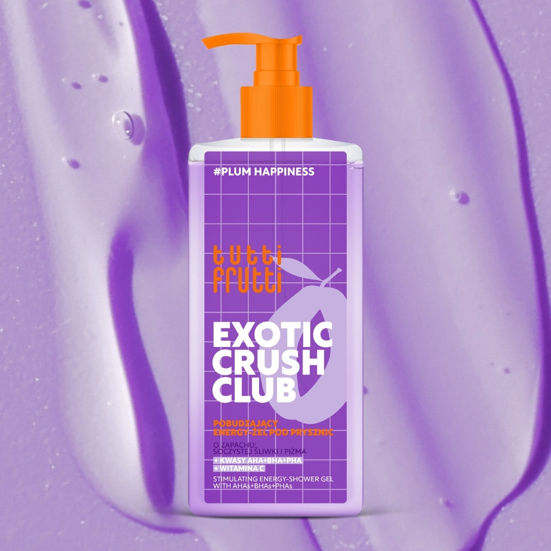 Farmona TUTTI FRUTTI PlumHappiness stimulējošs enerģijas dušas gēls ar AHA+BHA+PHA skābēm 400ml