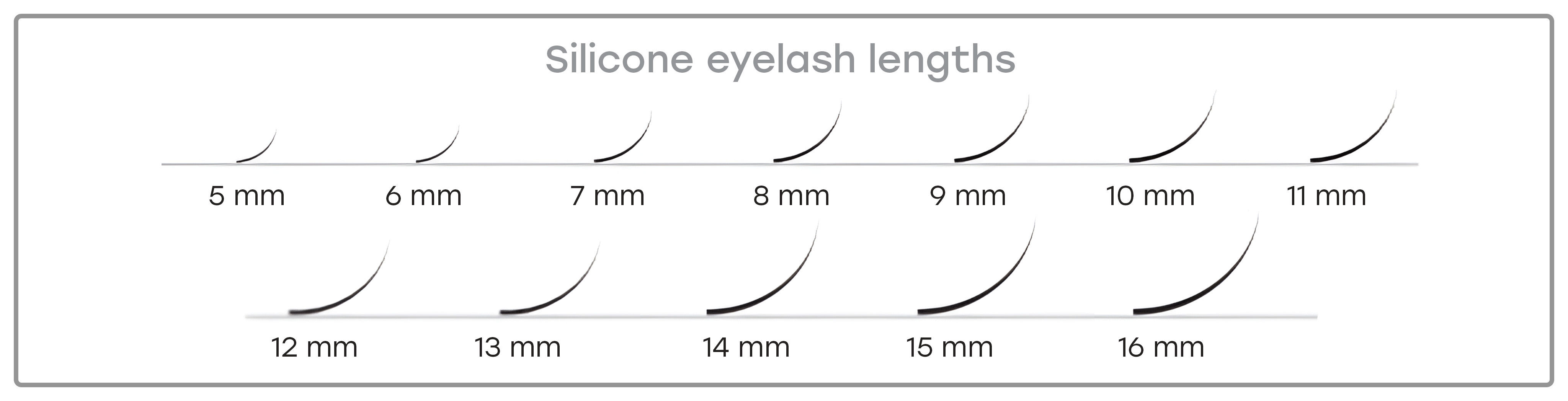 LOVELY Silicone eyelashes C/0.10 x 11mm, 16 rows