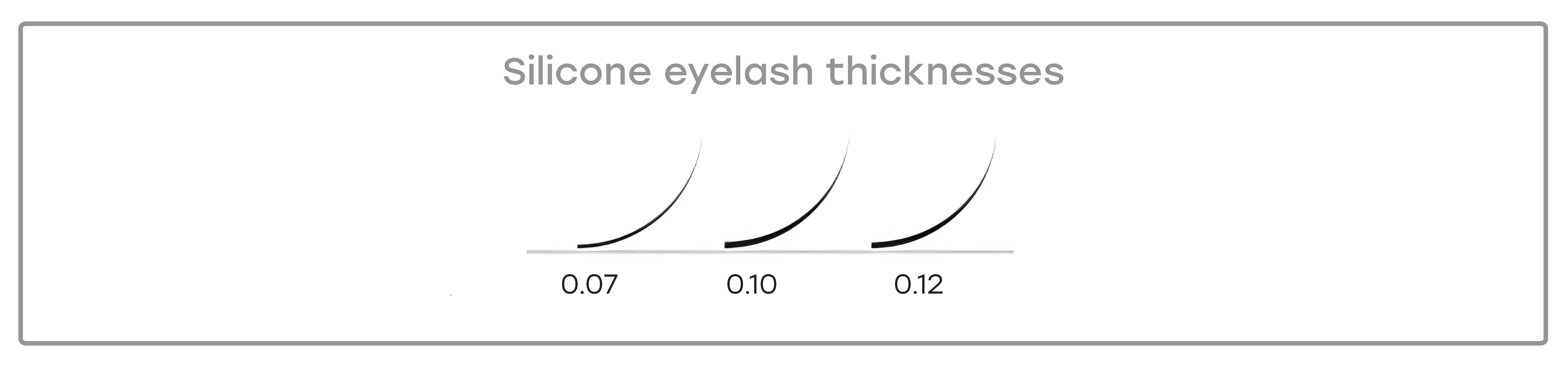 LOVELY Silicone eyelashes C/0.10 x 11mm, 16 rows