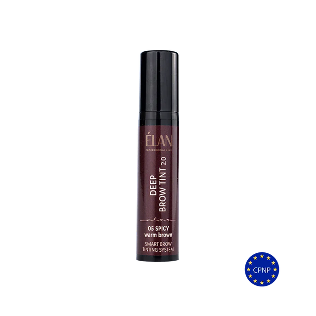 Elan Ilgstošs uzacu tonis «DEEP BROW TINT» 2.0, 05 SPICY Silti brūns 10ml (ar pumpi)