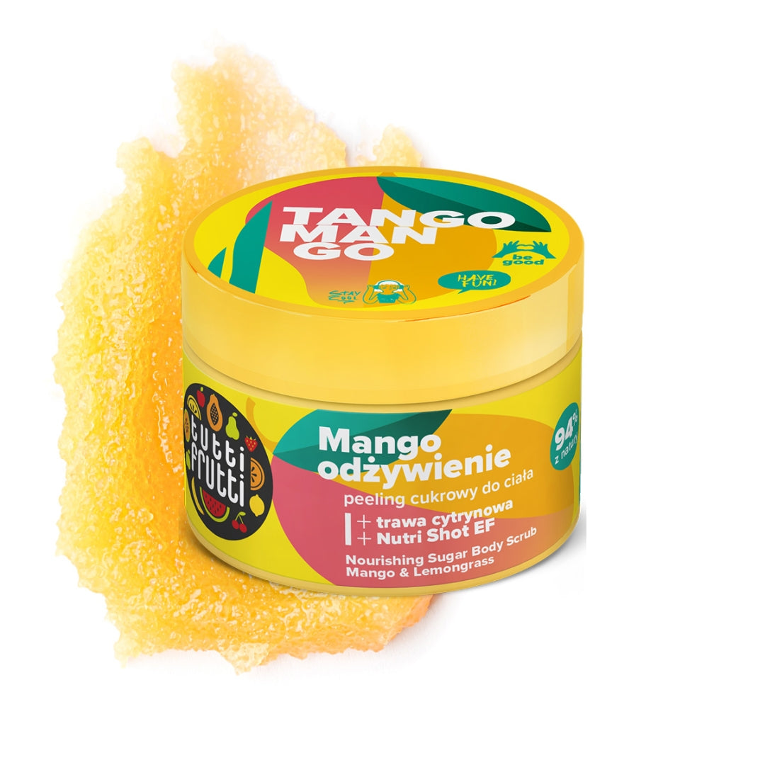 Farmona TUTTI FRUTTI Šveičiamasis kūno cukraus šveitiklis Mango ir citrinžolė 300g