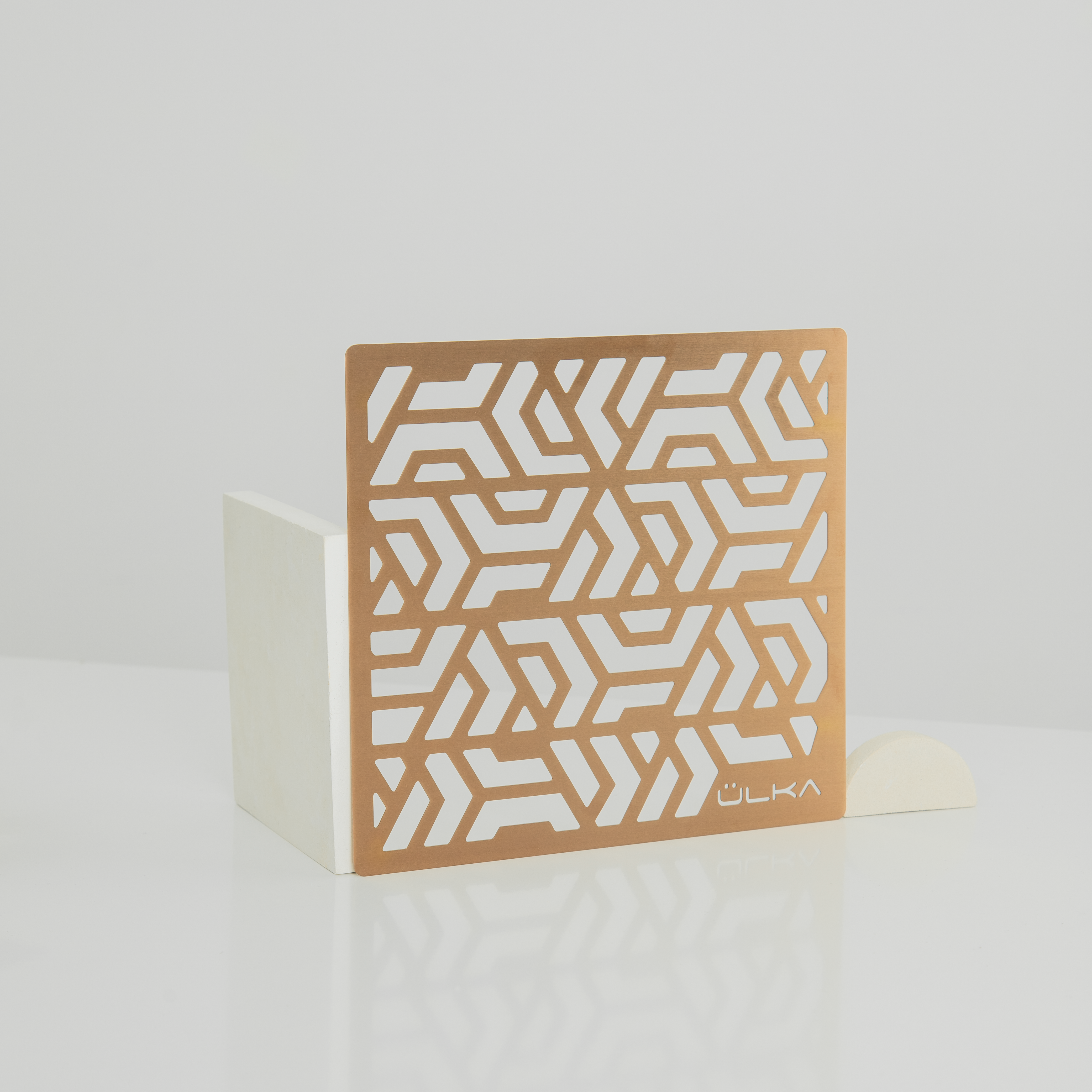 ÜLKA Маникюрная вытяжка PREMIUM белая с решеткой Rose Gold