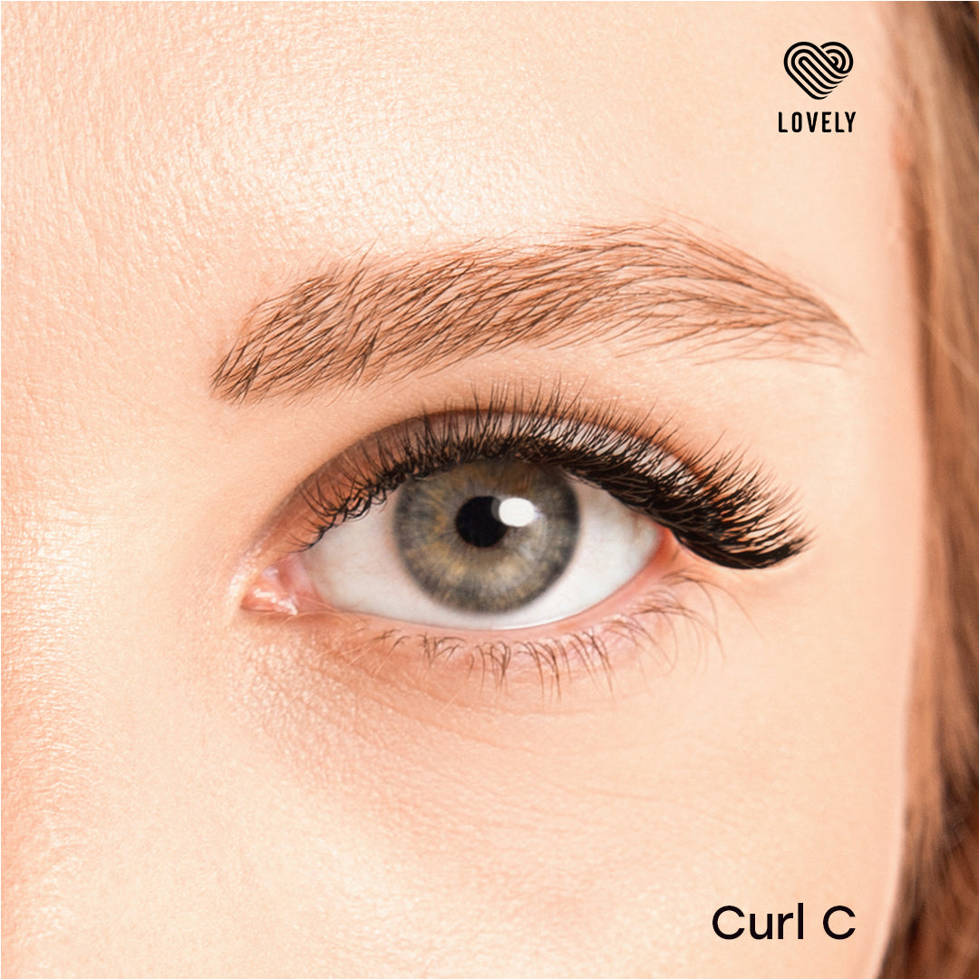LOVELY Silicone eyelashes C/0.10 x 11mm, 16 rows