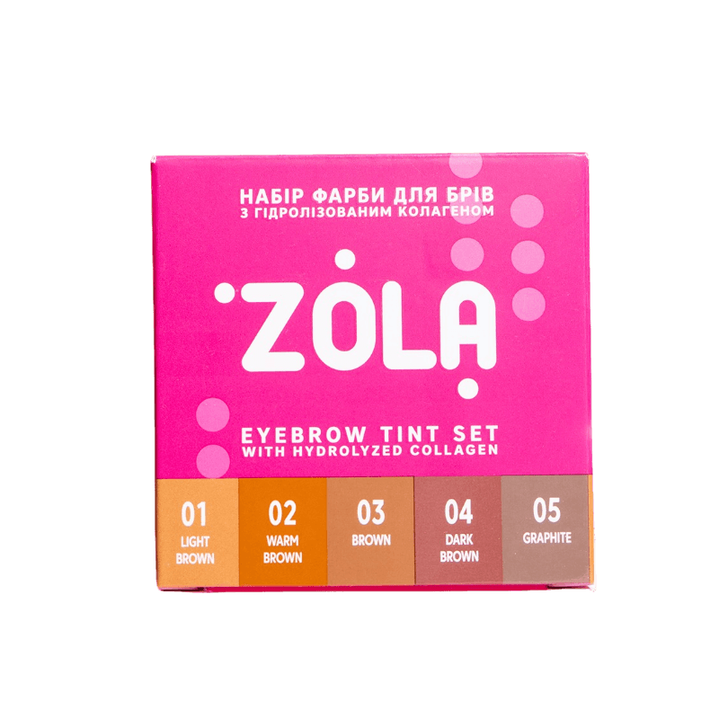 ZOLA Krāsa skropstām ar kolagēnu, komplekts, 5x5ml