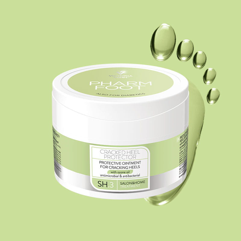 PHARM FOOT Ziede saplaisājušām pēdām ar ozona eļļu , CRACKED HEEL PROTECTOR 200ml