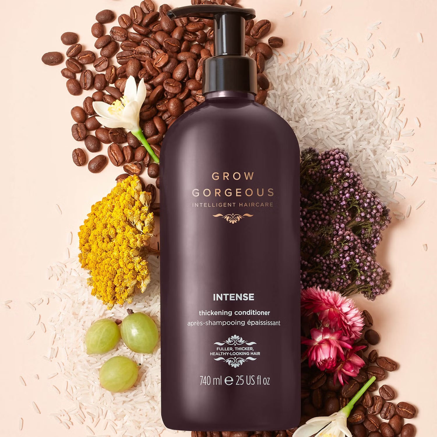 GROW GORGEOUS Intense Thickening Conditioner Supersize - Kondicionieris matu biezumam, 740ml