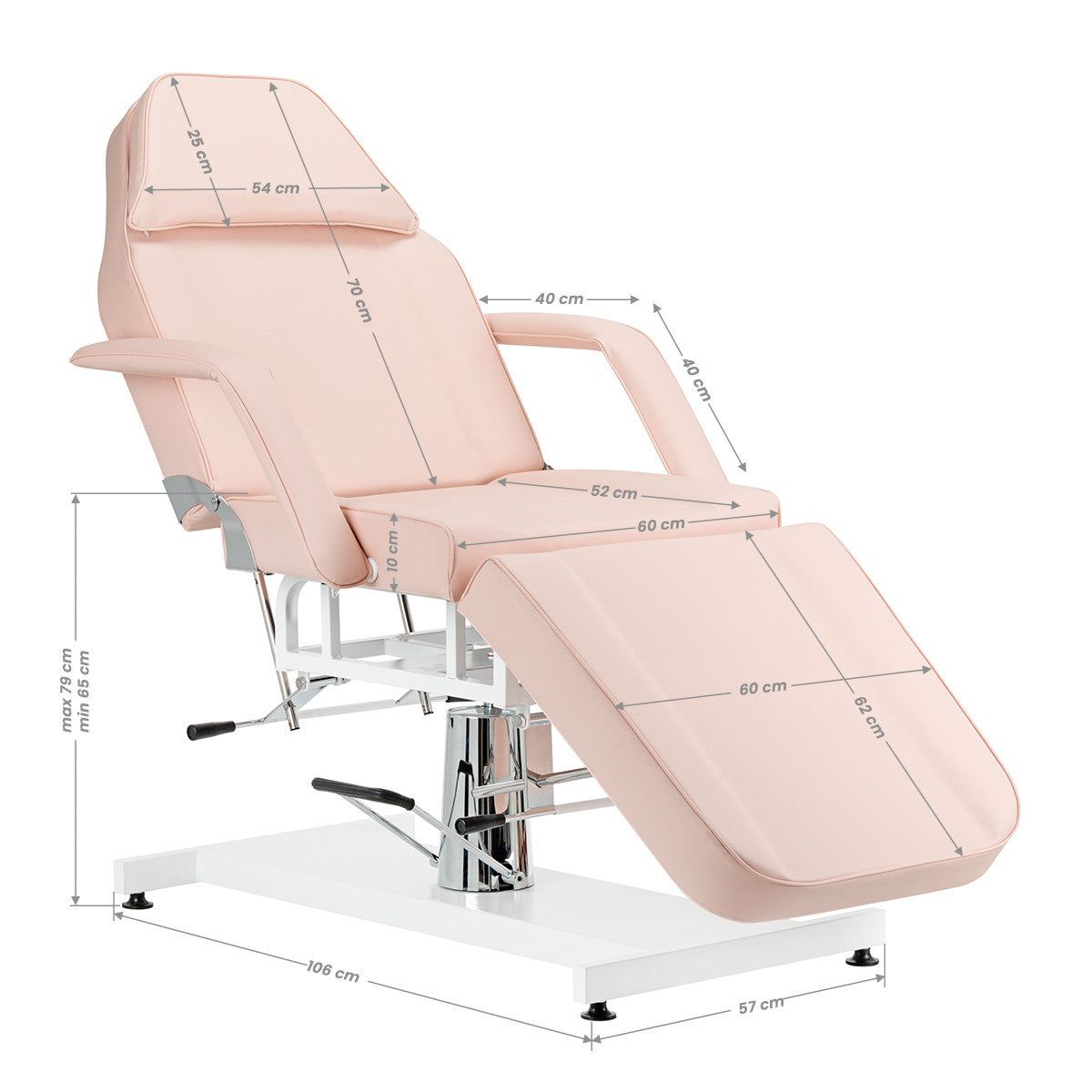 Cosmetology/massage hydraulic couch (Pink) [141140]