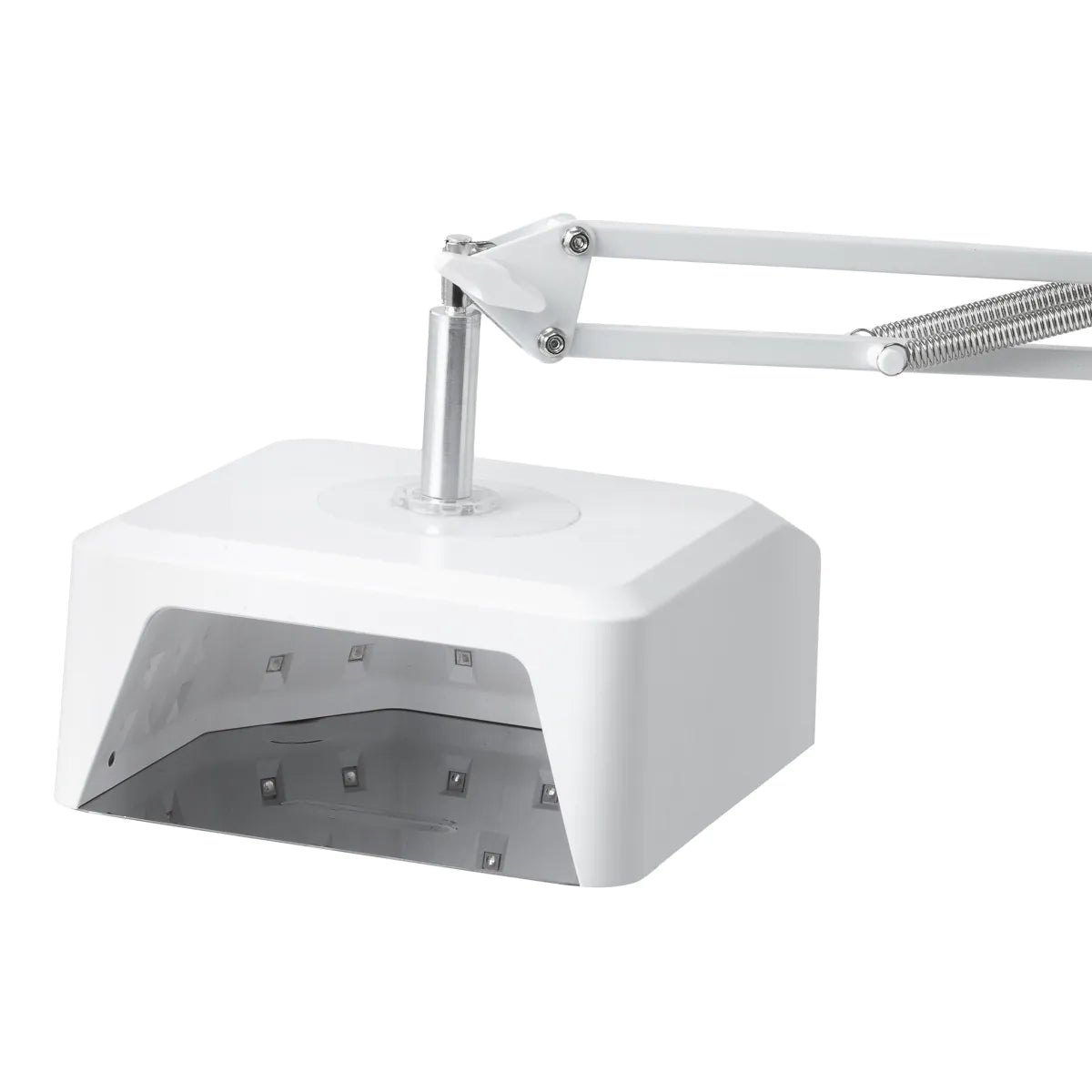 Pediküürilamp GLOW 112 UV/LED koos statiivi ja metallalusega, valge