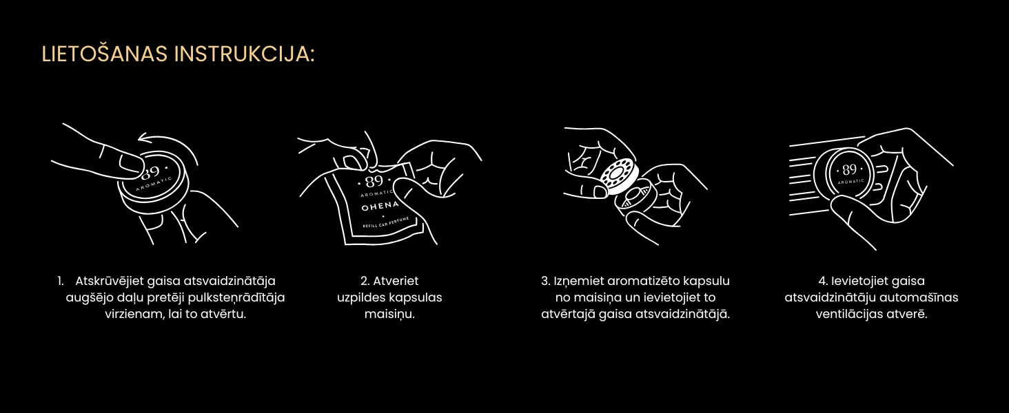 AROMATIC 89 Автомобильный ароматизатор с креплением (Зимняя коллекция)