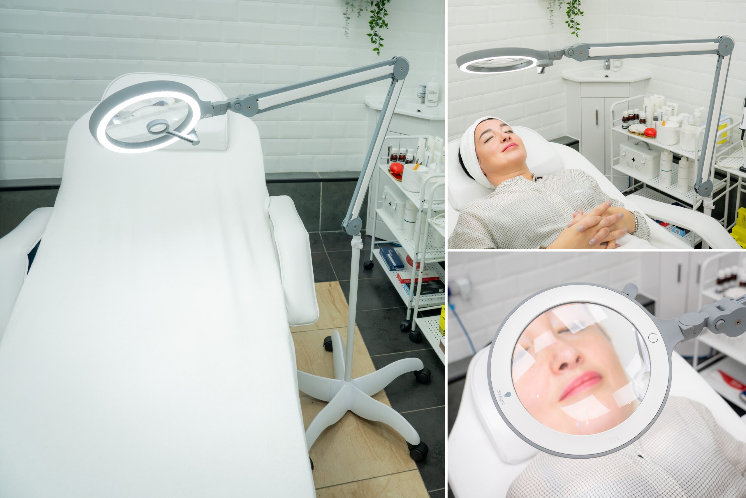 Настольная и напольная светодиодная лампа дневного света с 2 лупами [iQ Magnifier]