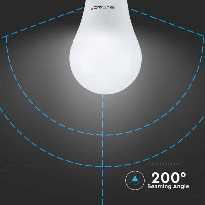 E27 8.5W(806Lm) LED bulb, A60, IP20, cold white light 6500K