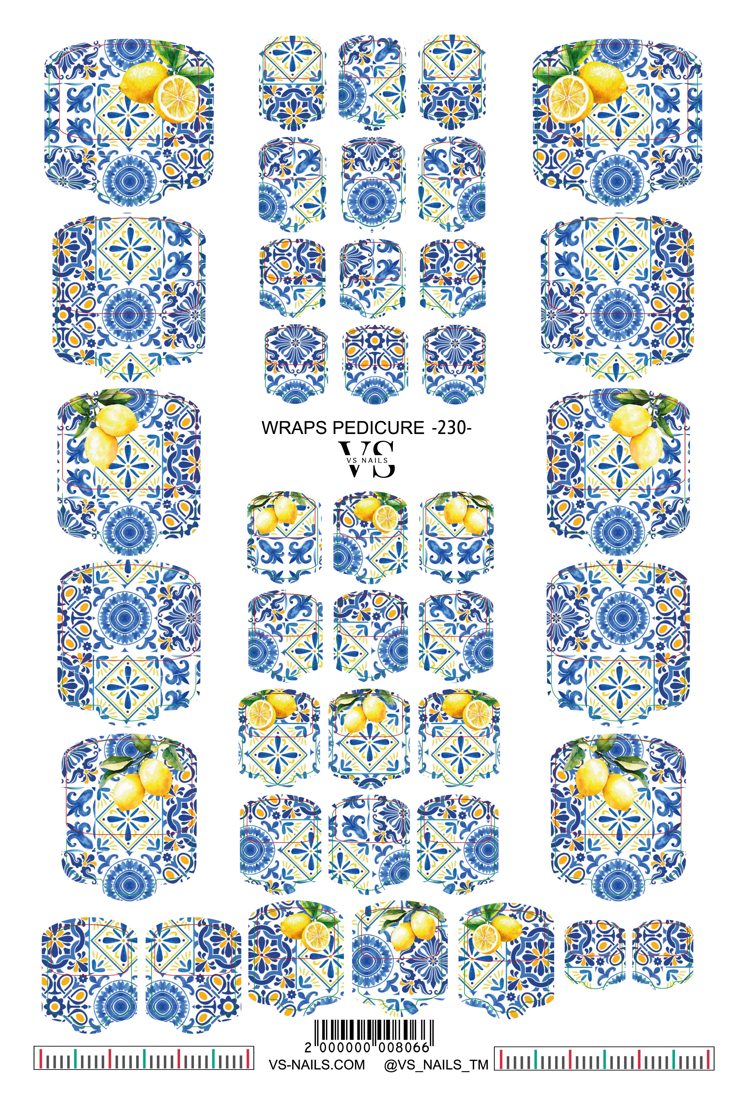 VS NAILS Pedicure Wraps Nr.230