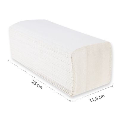 ZZ Papīra roku dvieļi, 2 slāņi, no pārstrādāta papīra, 25cm x 11,5cm