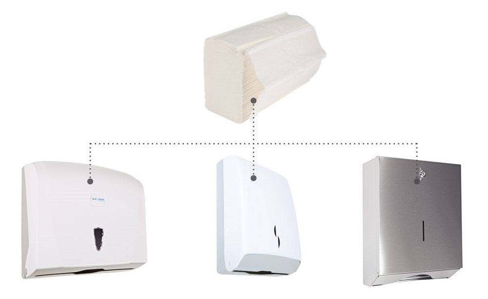 Paper hand towels, 2-ply | cellulose, interfold, FSC®-Mix