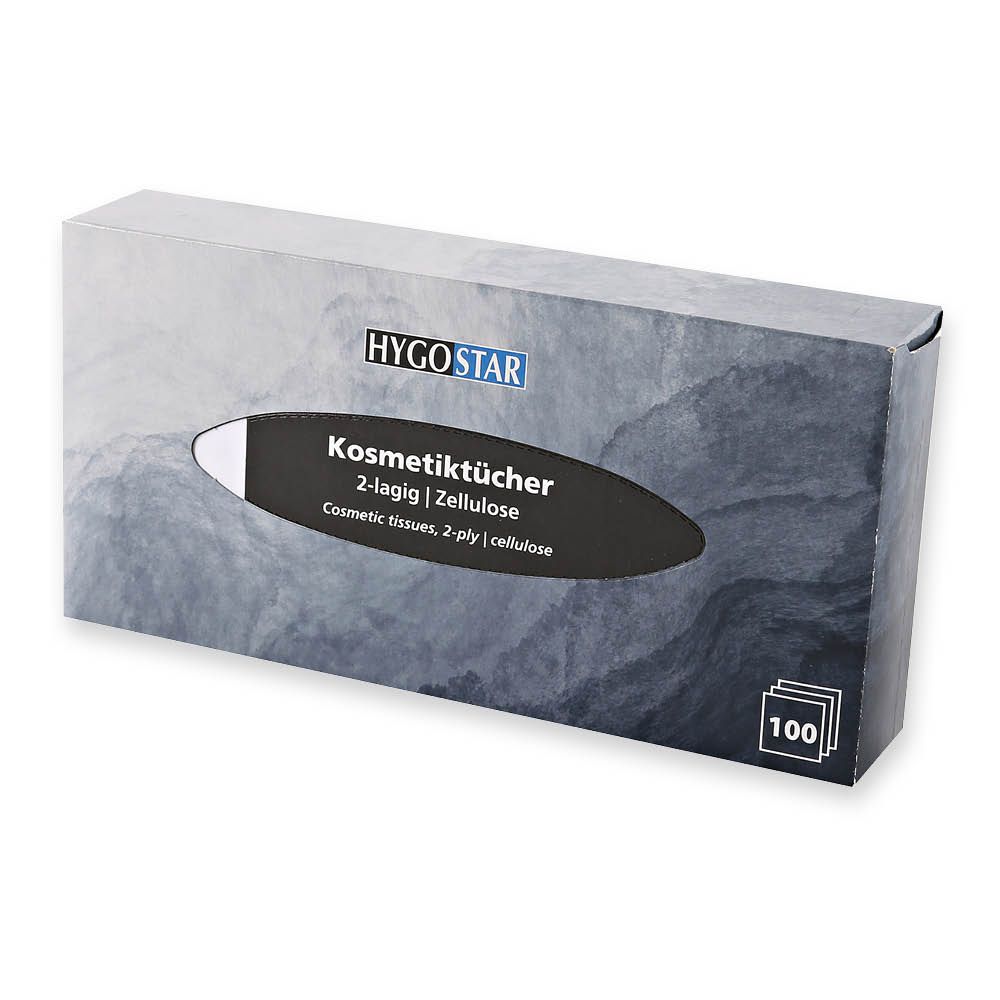 Косметические салфетки Hygostar, 2-слойные, из целлюлозы, 100шт.