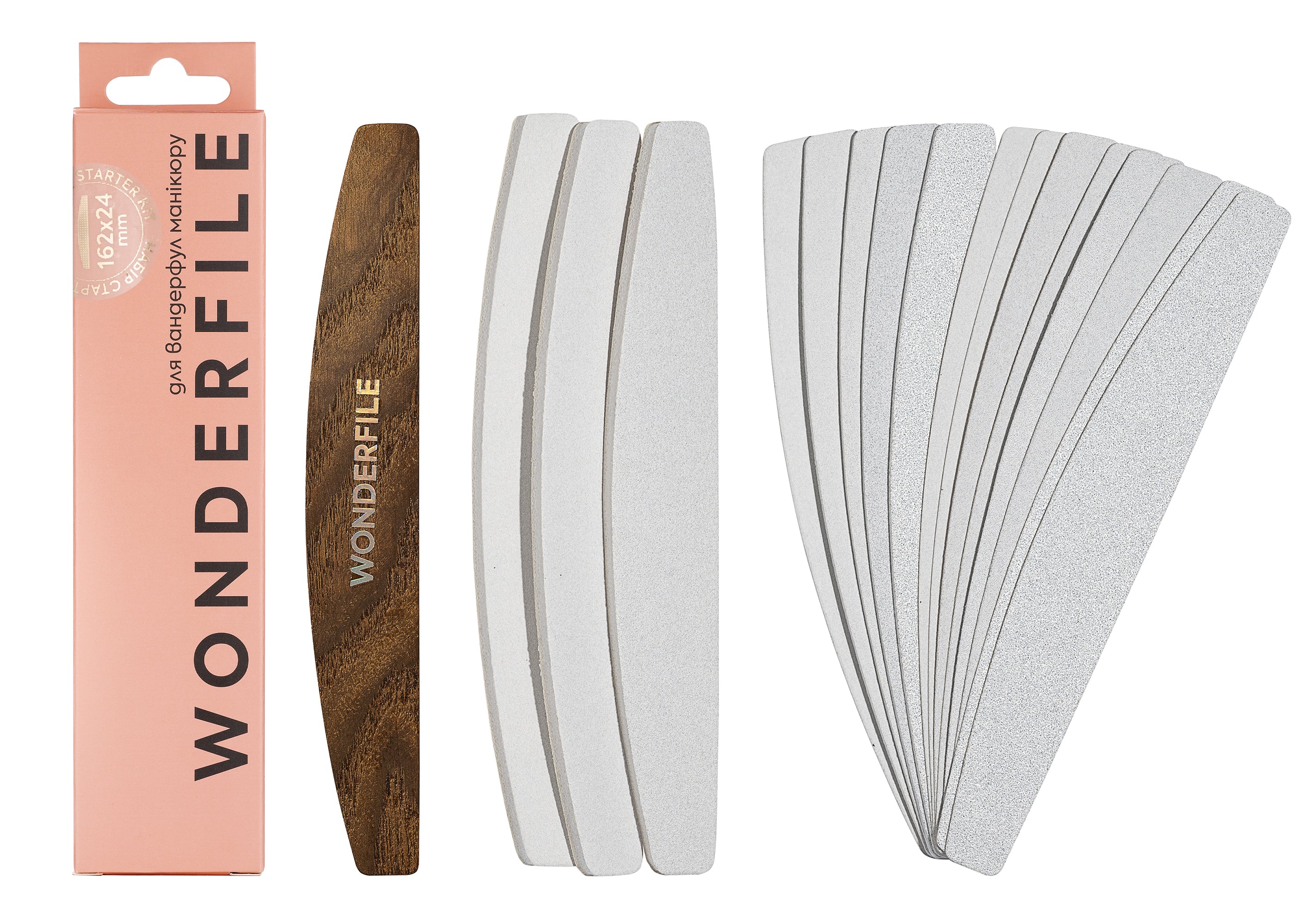 Wonderfile starta komplekts ar 162x24 koka pamatni