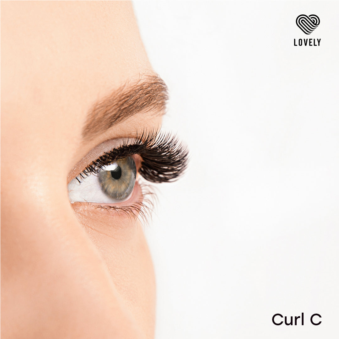 LOVELY Silicone eyelashes C/0.10 x 12mm, 16 rows