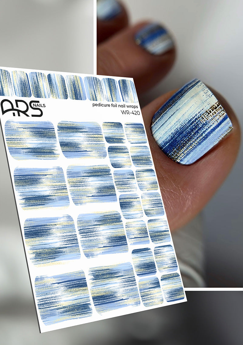 Pedicure cabinet pedicure nail wraps with gold foil [WR-420] 