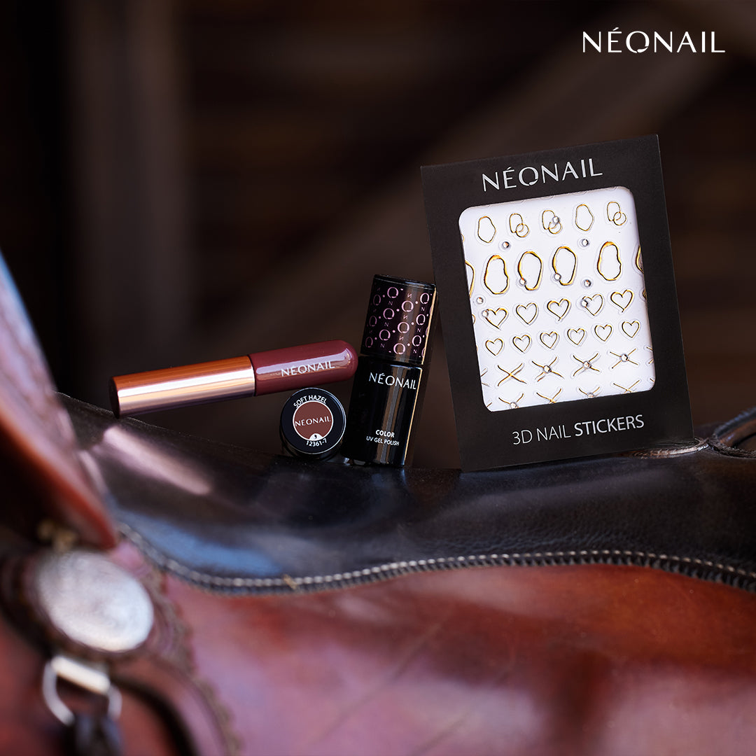 Neonail 3D-Nagelaufkleber 03 – Gold, abstrakt