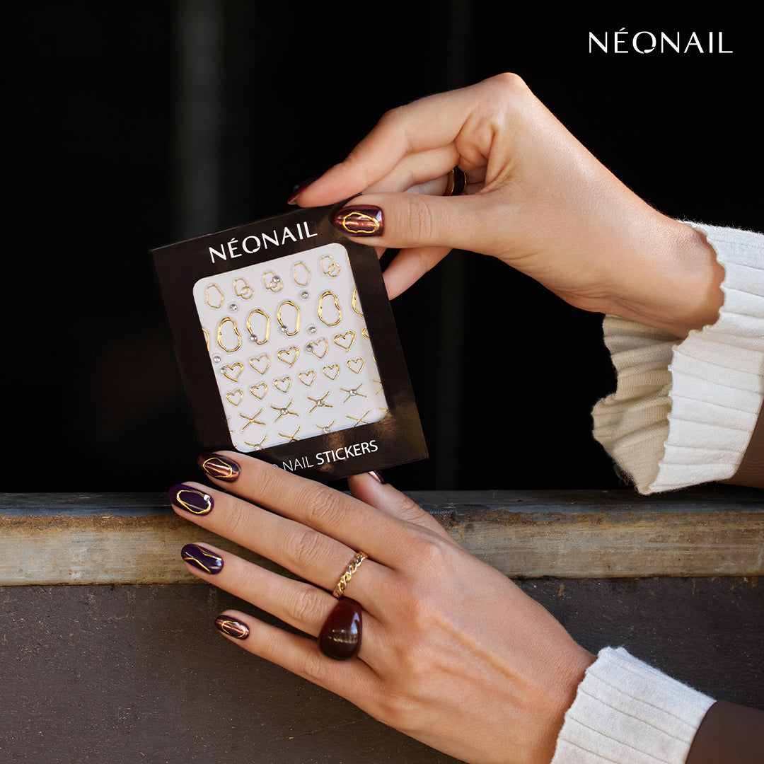 Neonail 3D-Nagelaufkleber 03 – Gold, abstrakt