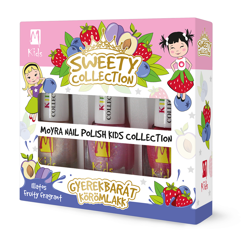 Moyra Kids Детский набор лаков для ногтей Sweety Collection, 3 x 7 мл.