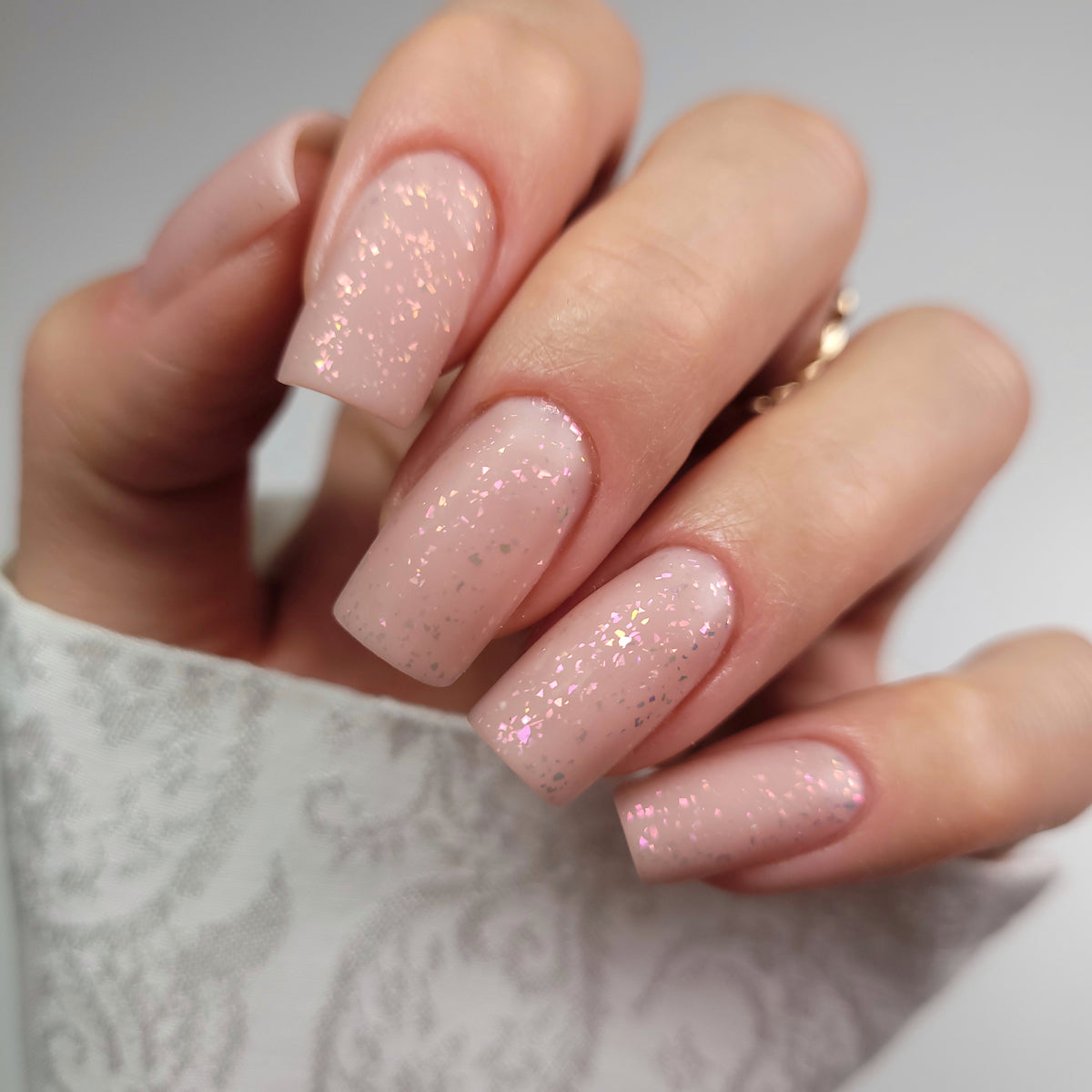 T26 Semilac UV-Gel-Lack Top Coat „No Wipe“ Matt Peach Galaxy 7 ml