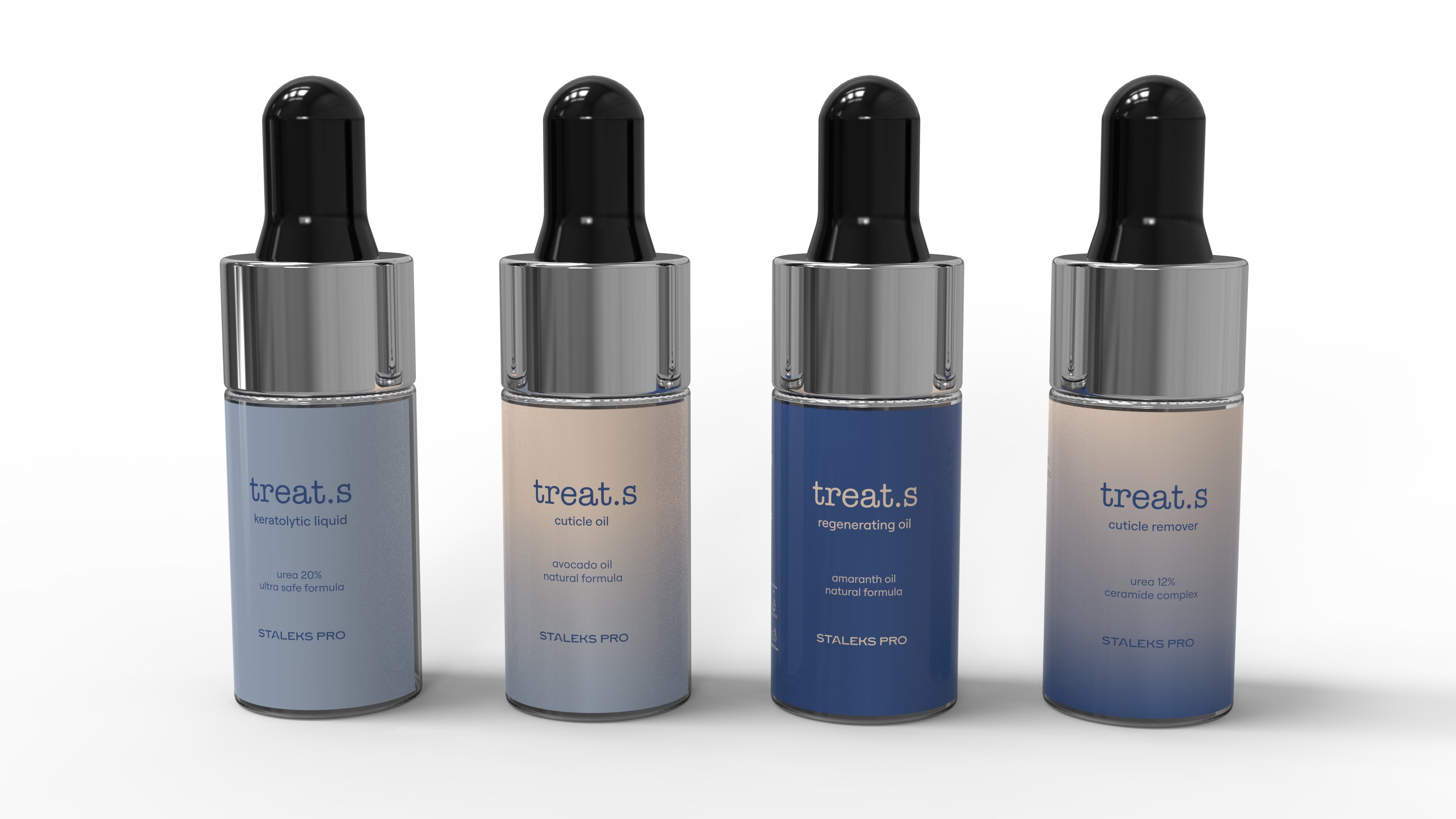 STALEKS Pedicure Cosmetics Trial Set treat.s by STALEKS PRO (4 × 4 ml)