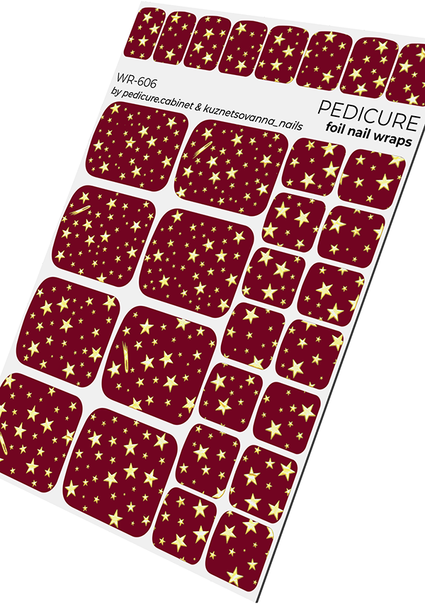 Pedicure cabinet pedicure nail wraps with gold foil [WR-606]